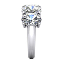 5 Stone Genuine Diamond Anniversary Band Gold Oval Cut Jewelry 5 Carats