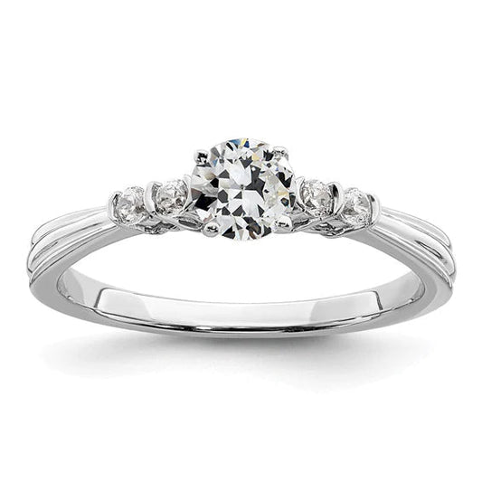 natural round diamond 1.75ct ring front view