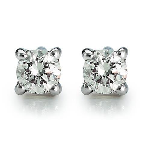 5.50 Carats Brilliant Cut Genuine Diamonds Studs Earrings Gold White 14K New