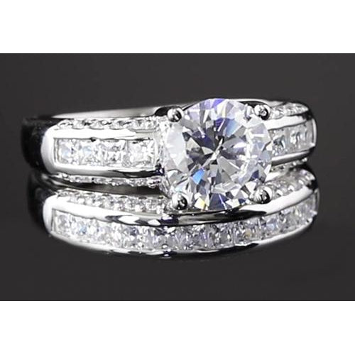natural round diamond 5.50ct ring side angle