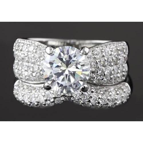 natural round diamond 5.50ct ring front view
