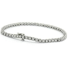 5.60 Ct Prong Set Round Cut Natural Diamond Tennis Bracelet White Gold 14K