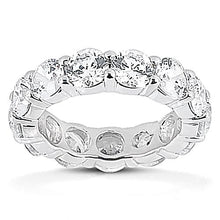 5.85 Carats Women's Natural Diamond Eternity Wedding Band White Gold 14K