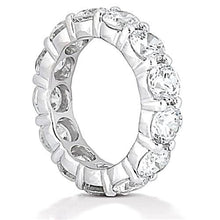 5.85 Carats Women's Natural Diamond Eternity Wedding Band White Gold 14K