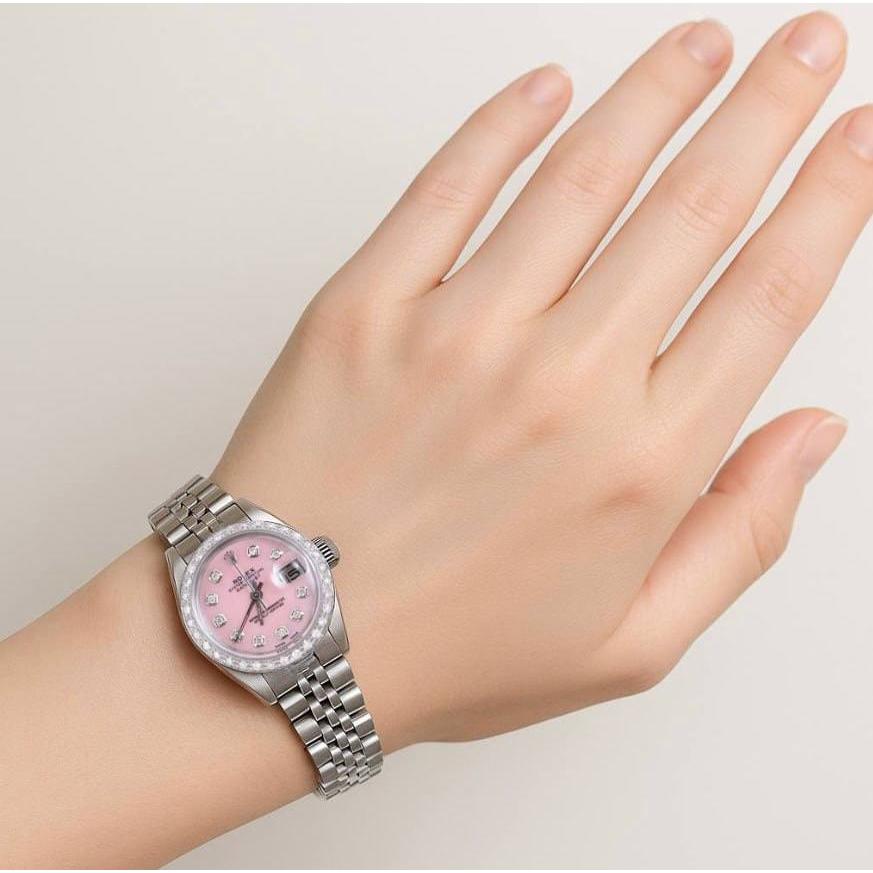 Rolex Datejust Watch Ss Jubilee Bracelet Natural Earth Mined Diamond Dial Bezel Women