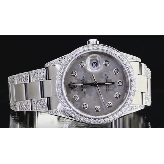 6 Carats Iced Out Custom Diamond Rolex