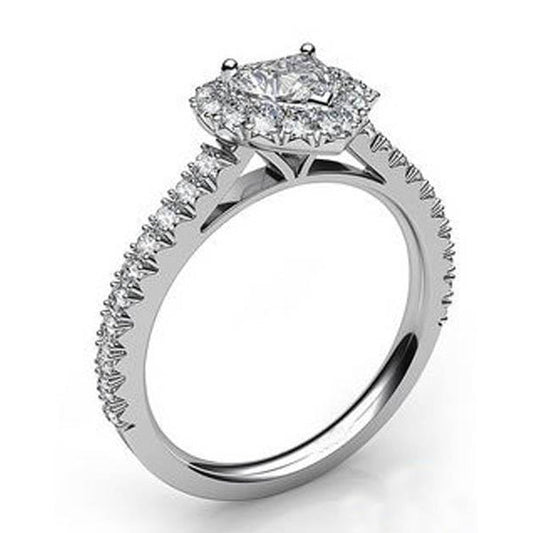 natural round diamond 6.25ct ring side angle