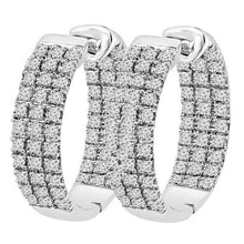 6.60 Ct Round Brilliant Cut Real Diamonds Lady Hoop Earrings