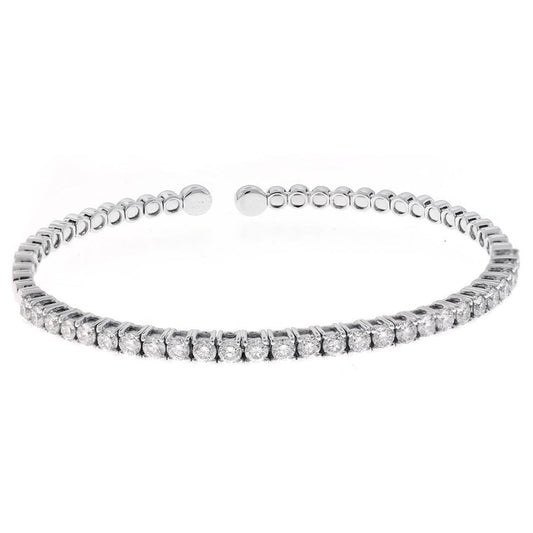 natural round diamond 6.75ct bracelet front view