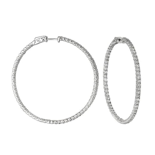 6ct Real Diamond Hoops Earrings