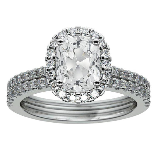 natural round diamond 7ct ring front view