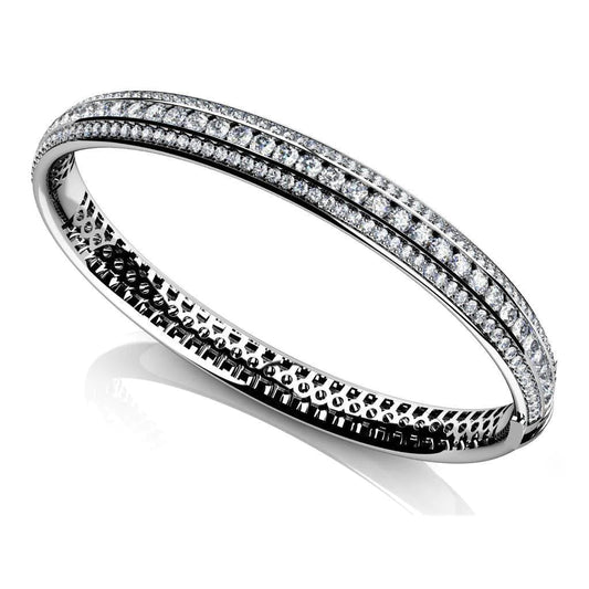 natural round diamond 7.05ct bracelet front view