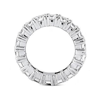 7.20 Carats Princess Real Diamonds Eternity Wedding Band