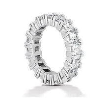 Princess Real Diamonds Eternity Wedding Band White Gold 14K