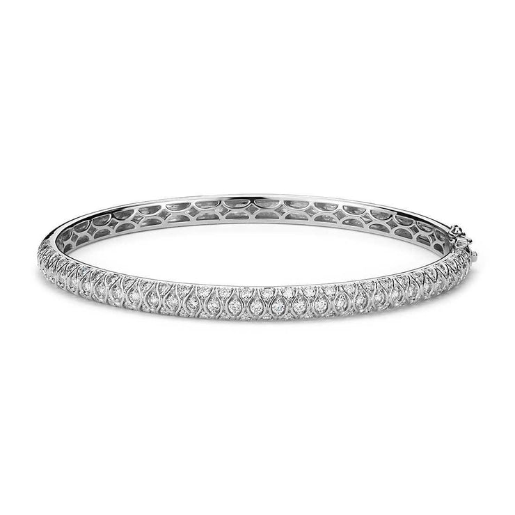 7.20 Ct Round Real Brilliant Diamond Bangle Gold Jewelry