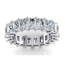 7.35 Ct. Radiant Cut Genuine Natural Earth Mined Diamond Eternity Engagement Band Gold