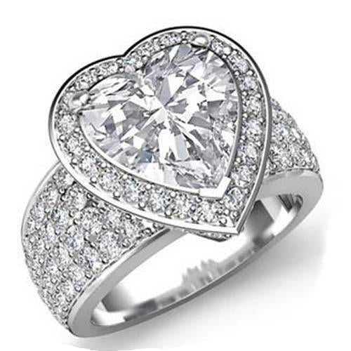 natural round diamond 7.50ct ring front view