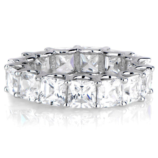 7.50 Carats Cushion Cut Diamonds Wedding Eternity Band White Gold