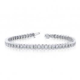 7.50 Carats Round Genuine Diamond Prong Set Tennis Bracelet Gold Jewelry