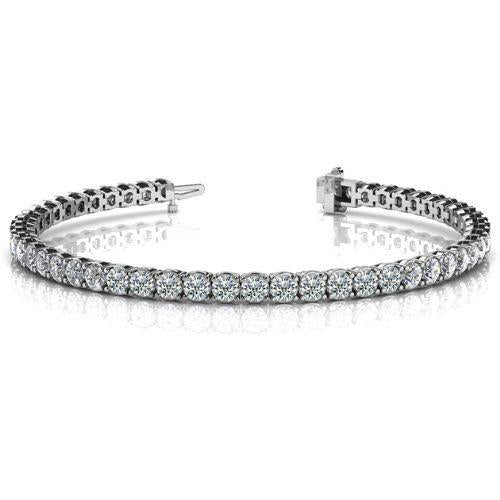 7.50 Ct Brilliant Cut Genuine Diamond Tennis Bracelet White Gold