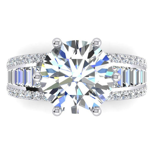 8 Carats Big Genuine Round Diamond Ring