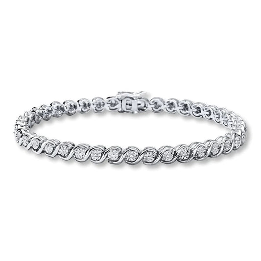 8 Carats Real Round Diamond Tennis Bracelet White Gold 14K