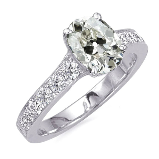 natural round diamond 8.50ct ring front view