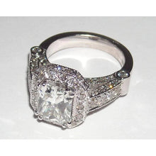 8.51 Carat Natural Diamond Engagement Ring Band Set Radiant Cut
