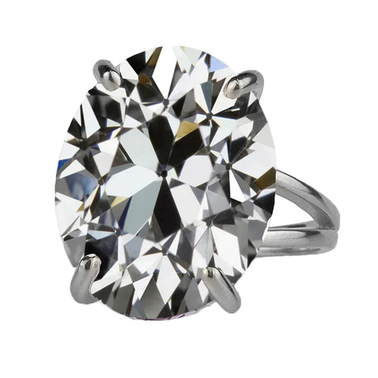 Single Stone Ring 14K White Gold with Brilliant Diamond – main view