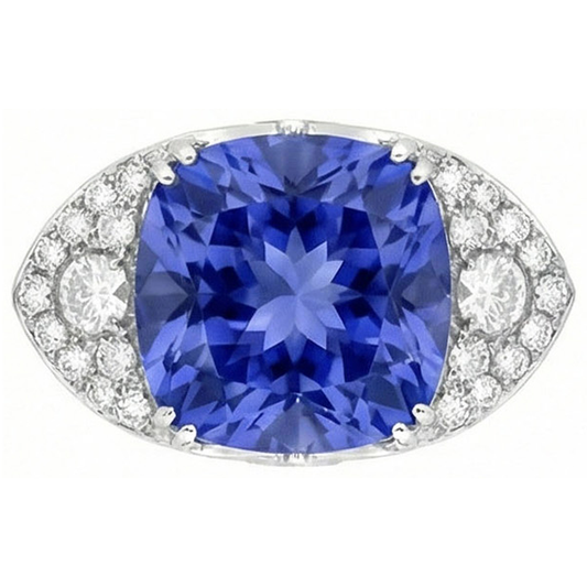 9 Carat Sapphire IGI CERTIFIED Diamond Ring