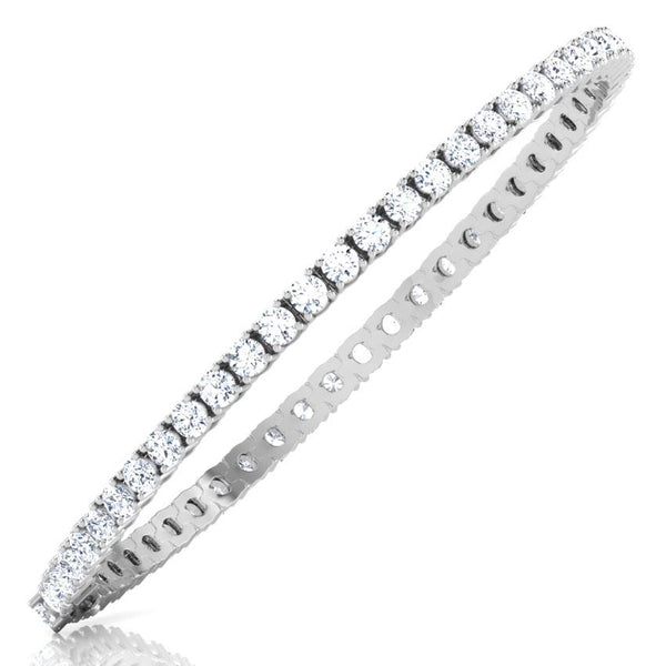 9 Ct Round Prong Setting Natural Diamond Tennis Bracelet White Gold Jewelry