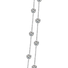 9.30 Ct Geenuine Natural Diamonds By Yard Necklace Double 18 Inch Chain