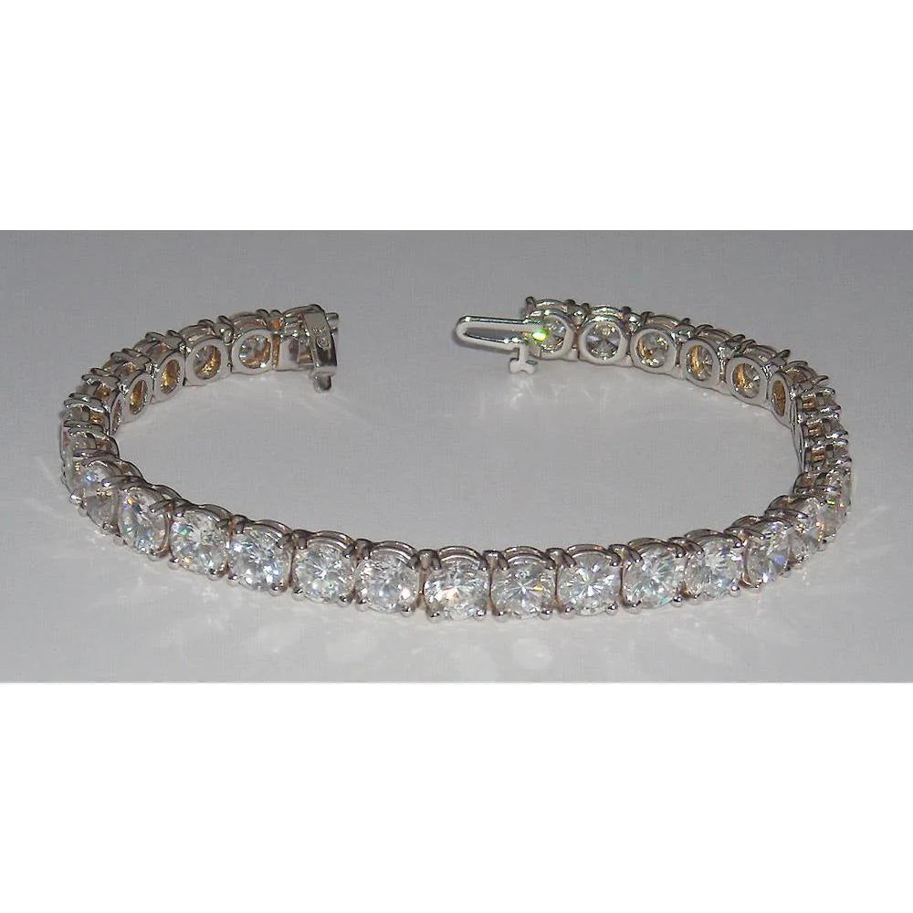 9.30 Ct. Real Diamond Tennis Bracelet Vs Jewelry Round Back Mounting