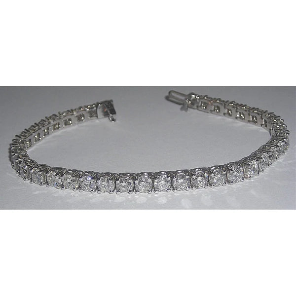 9.50 Carats Real Diamond Tennis Bracelet Vs Jewelry Solid WG 14K