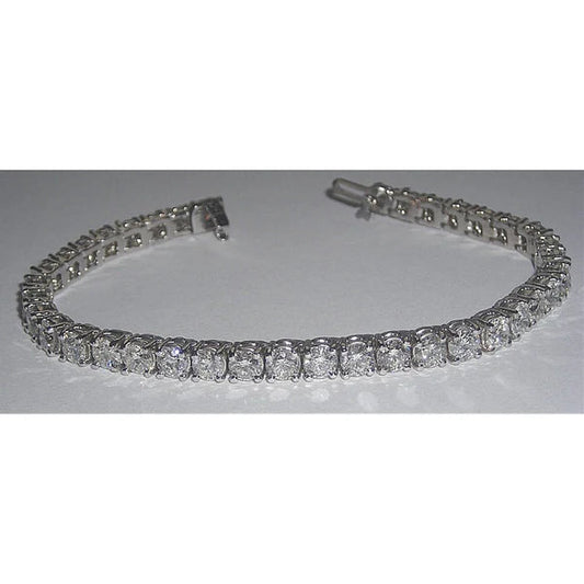 9.50 Carats Real Diamond Tennis Bracelet Vs Jewelry Solid WG 14K
