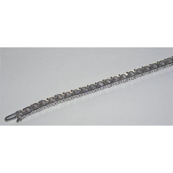 9.50 Carats Real Diamond Tennis Bracelet Vs Jewelry Solid WG 18K