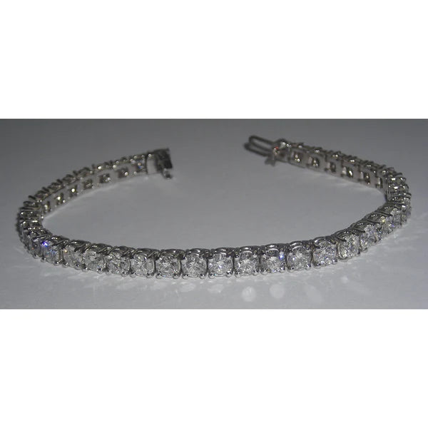 9.50 Carats Real Diamond Tennis Bracelet Vs Jewelry Solid WG 18K