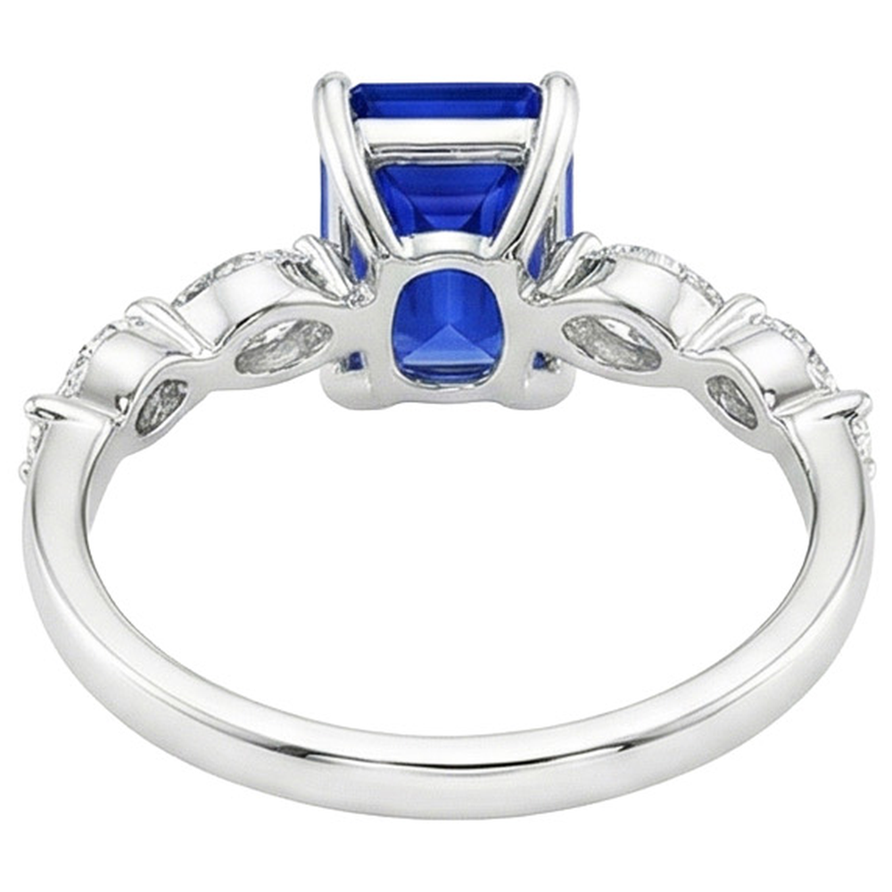 natural emerald sapphire 4.50ct ring side angle