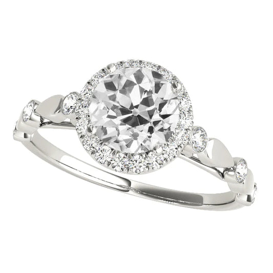 natural round diamond 4.25ct ring front view
