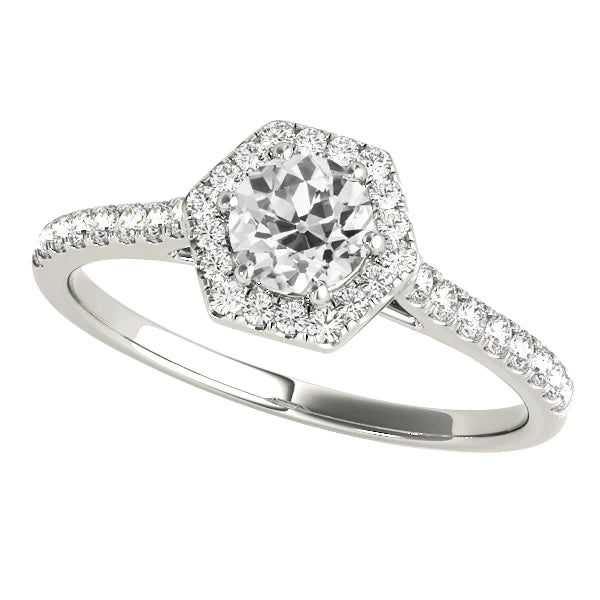 Anniversary Halo Round Real Old Miner Diamond Ring 3.50 Carats