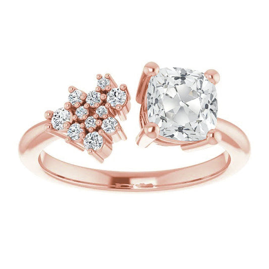 natural round diamond 4.75ct ring front view