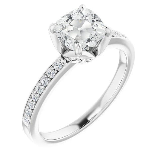 natural round diamond 4.50ct ring front view