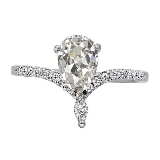natural round diamond 4.50ct ring front view