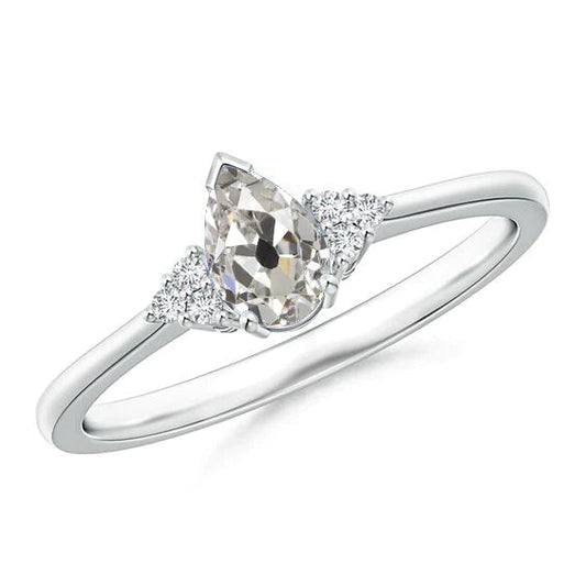 natural round diamond 2.50ct ring front view