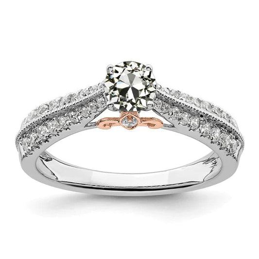 natural round diamond 2.50ct ring front view