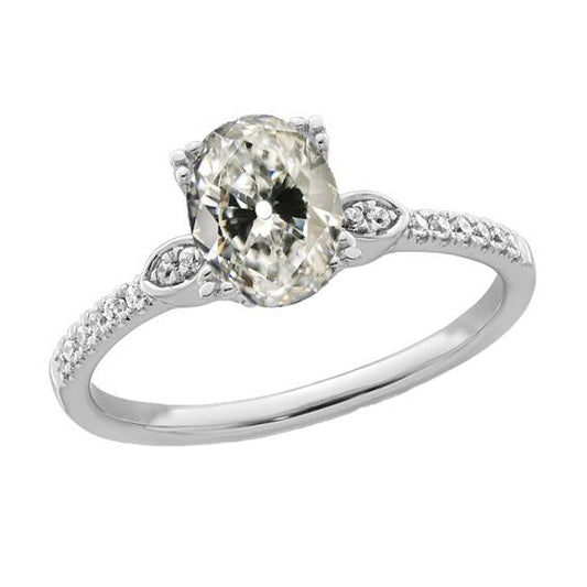 natural round diamond 4.25ct ring front view