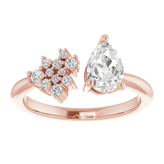 natural round diamond 3.25ct ring front view