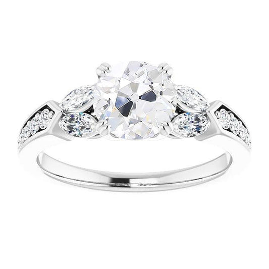 natural round diamond 5.50ct ring front view