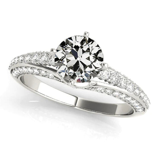 natural round diamond 4.50ct ring front view