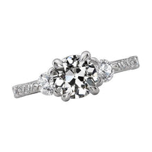 Anniversary Ring Round Old Mine Cut Genuine Diamond 5 Carats Prong Set